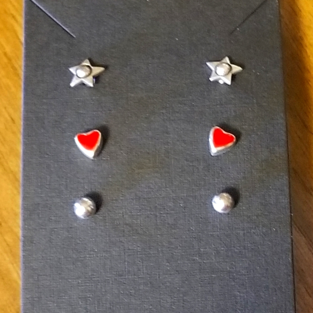 Set of 3 Sterling Silver Earrings